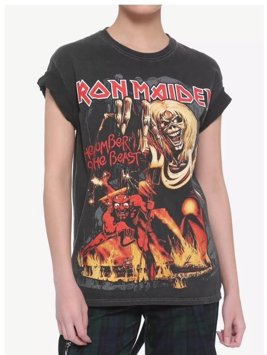Iron Maiden Tops - 2021 Iron Maiden The Number Of The Beast Album Cover Oversized T-Shirt XXL.